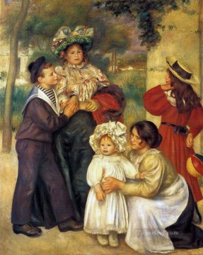 family portrait in a landscape Painting - the artists family Pierre Auguste Renoir